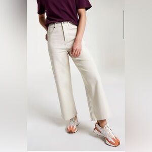 Calia Women's Light Sand High Rise Kickback Wide Leg Pant - size 8